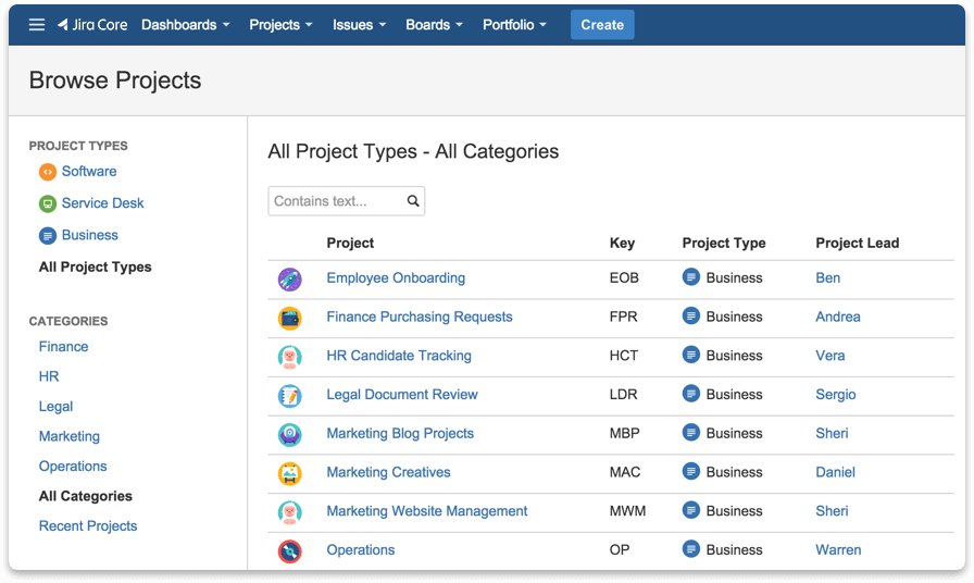 Jira Core-Screenshot