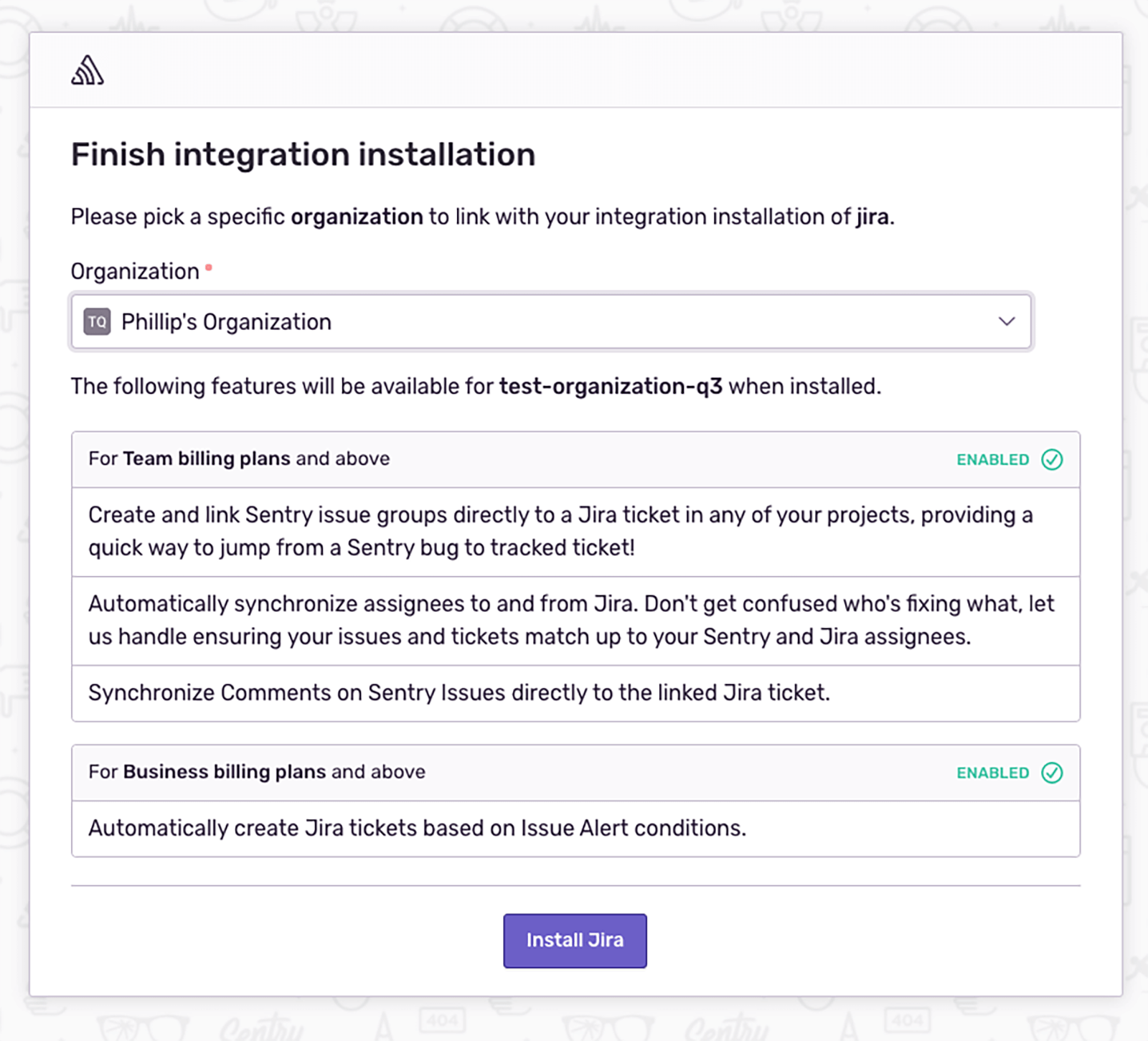 Tutoriel d'intégration de Jira et Sentry | Atlassian