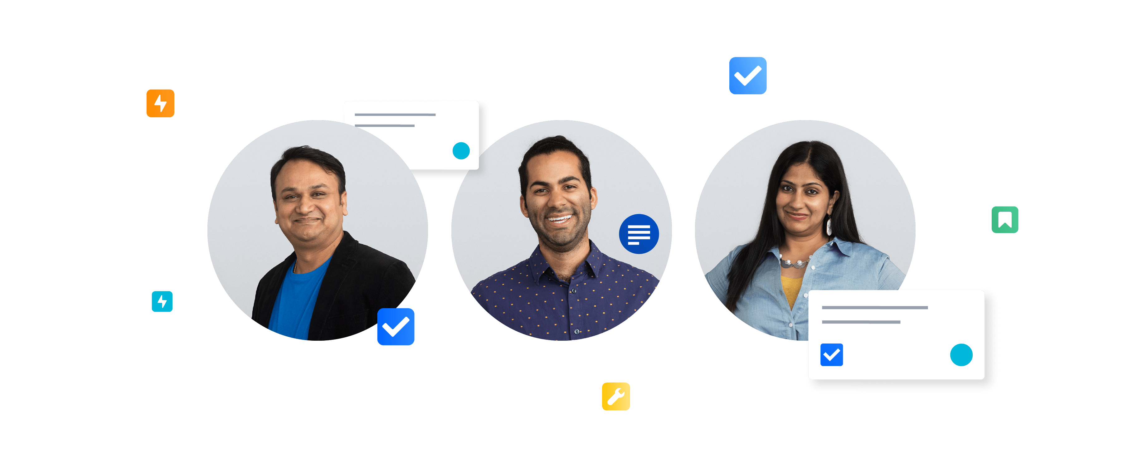 Photo de trois employés de Walmart Labs