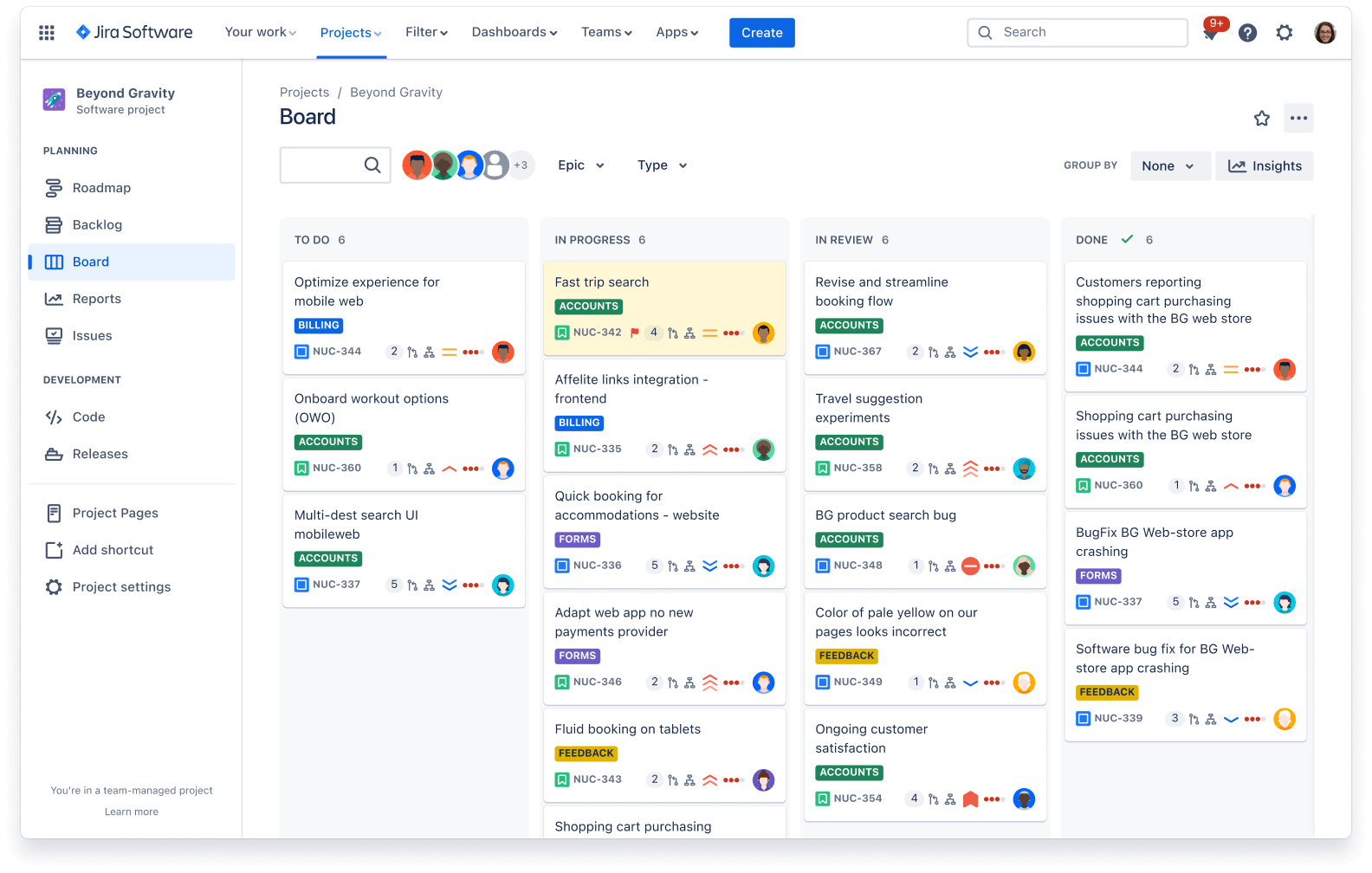 JSM analytics dashboard