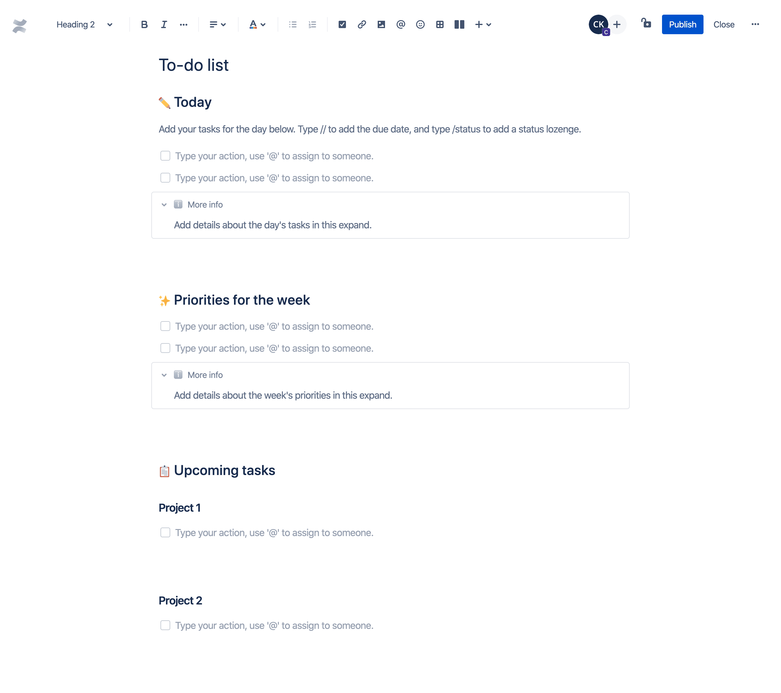 To-do list template