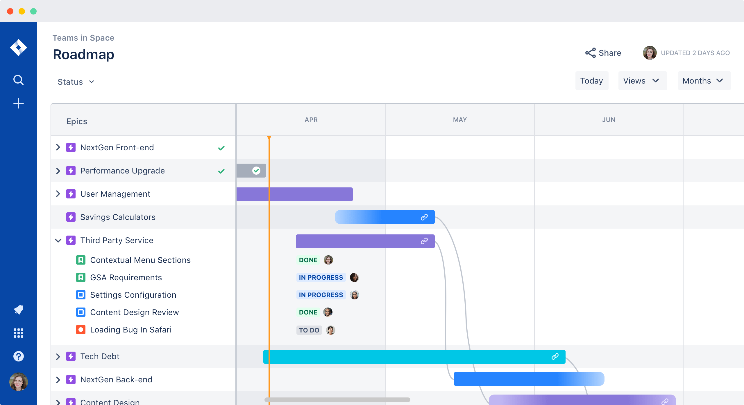 Дорожная карта в jira