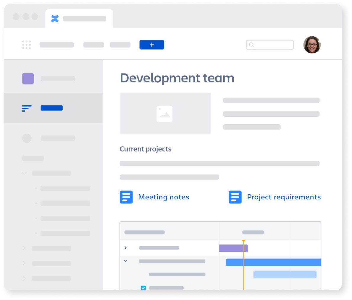 Página de inicio personal con la integración de Confluence y Jira Service Management