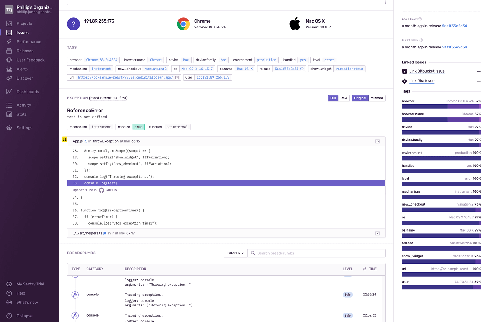 Issuedetails nu gekoppeld