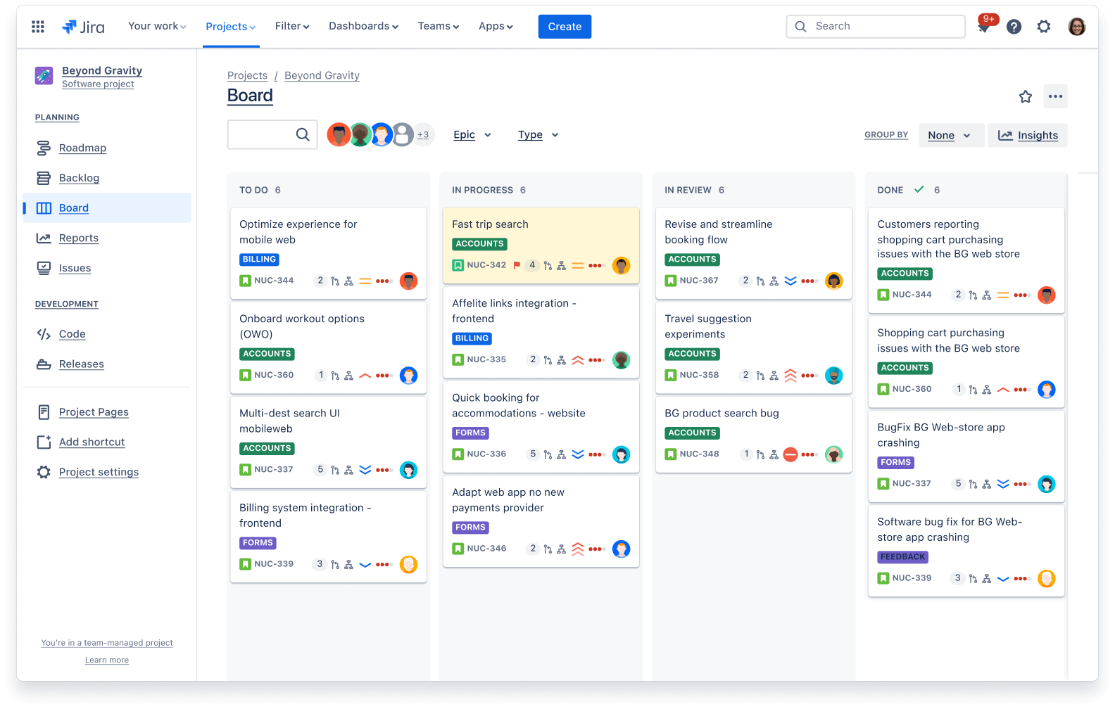 JSM analytics dashboard