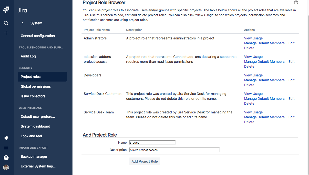 Projektrollen-Browser