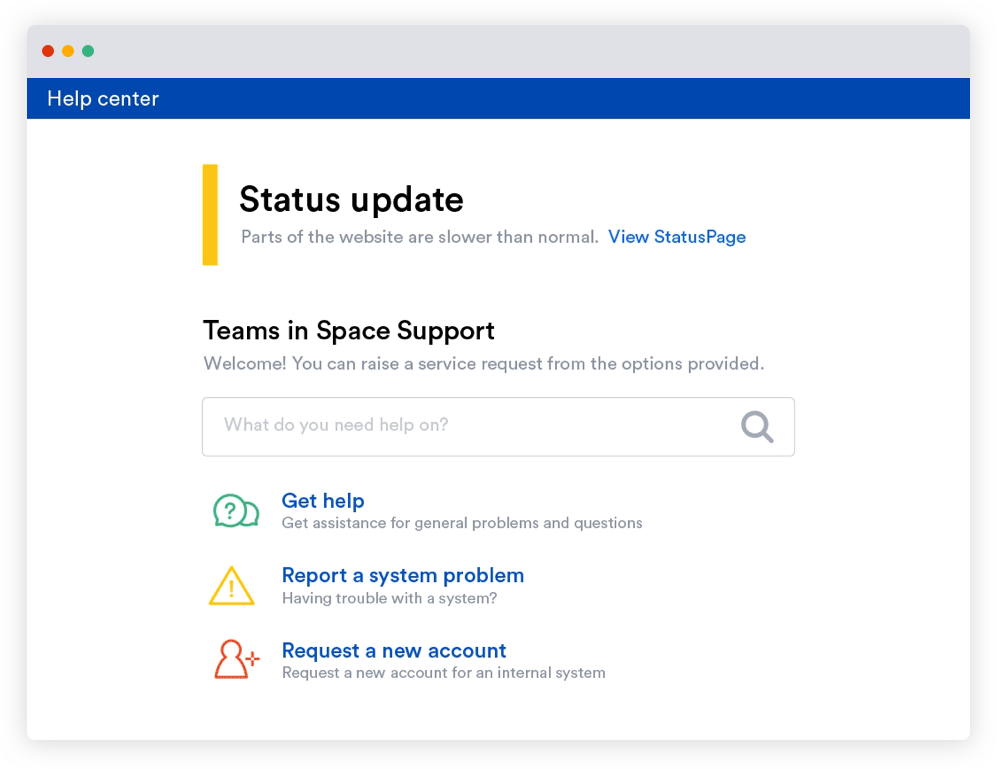 Status-Update-Seite