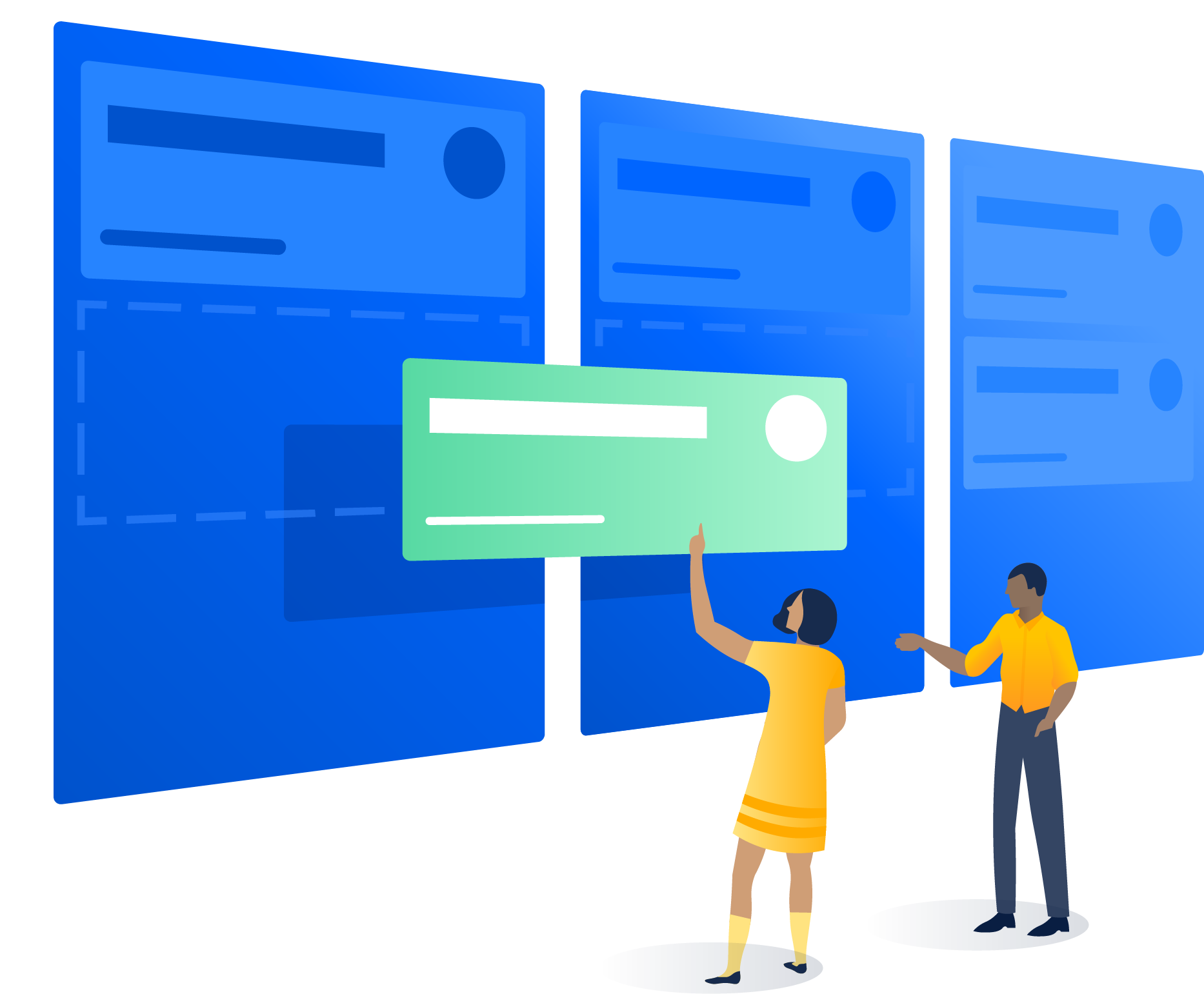 Illustration of a kanban board