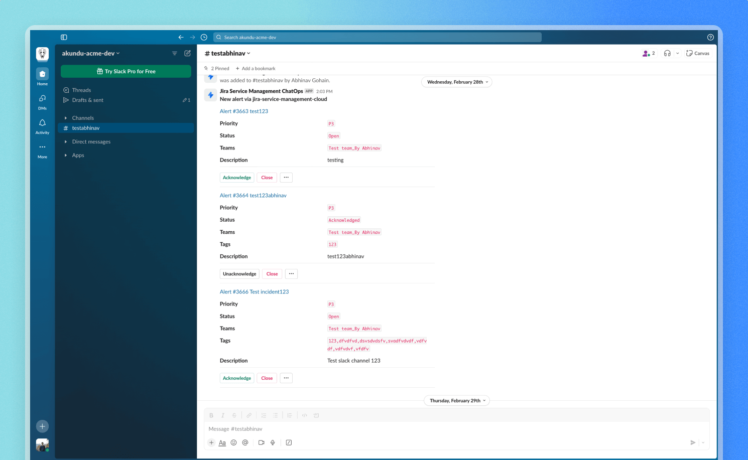 Управление оповещениями об инцидентах в Slack