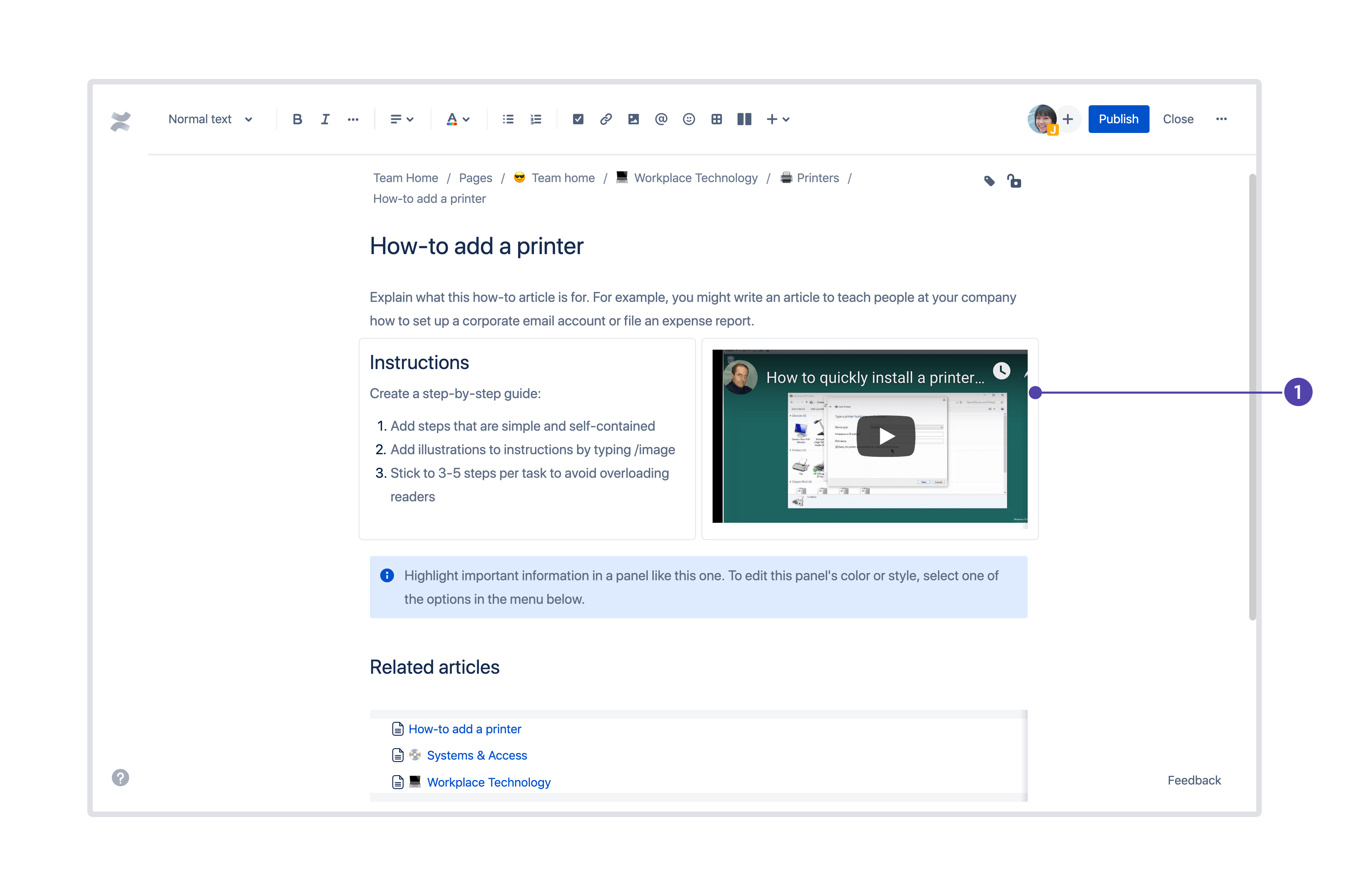 how to create presentations in confluence