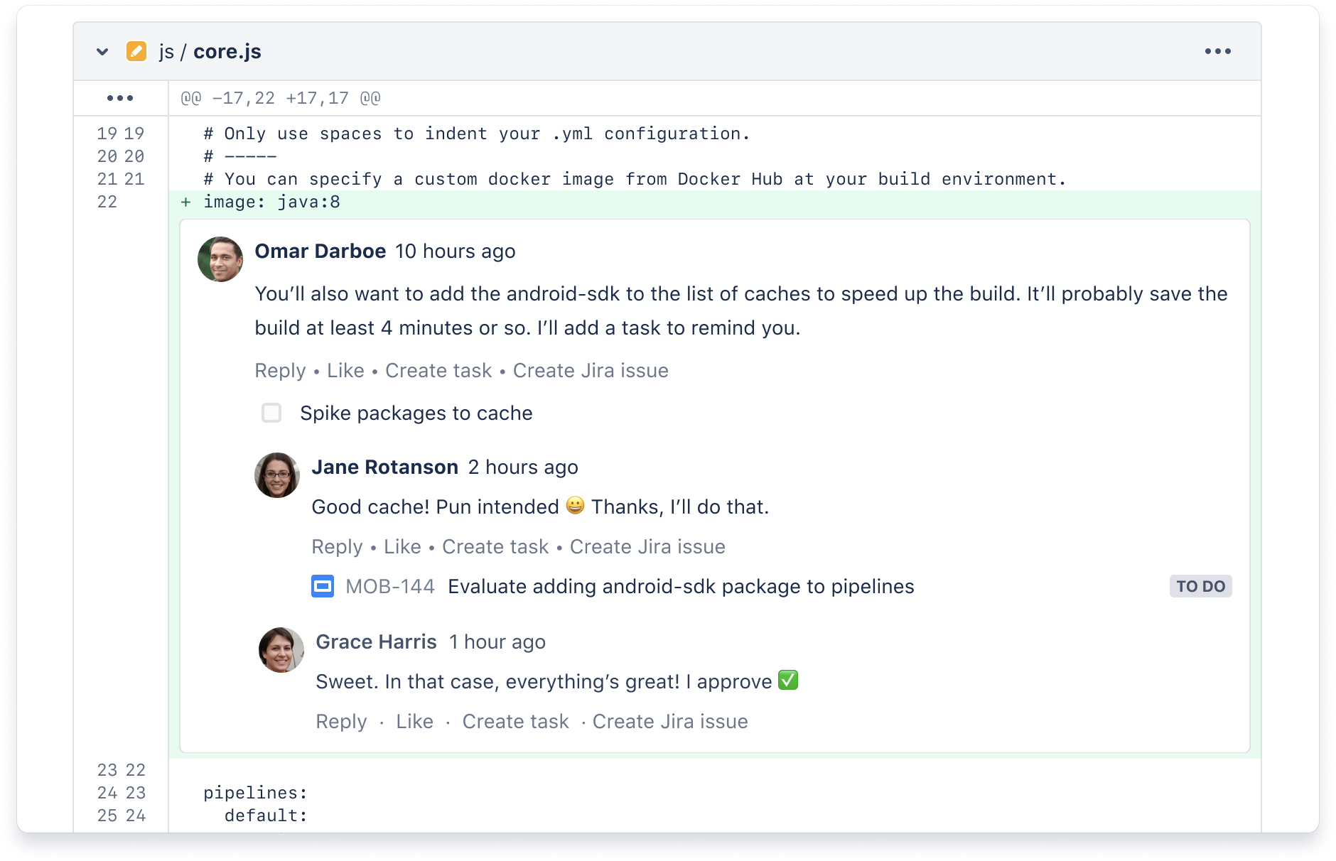 Bitbucket-Pull-Anfrage-Kommentar