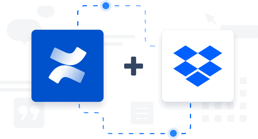 Icônes de Dropbox et de Confluence