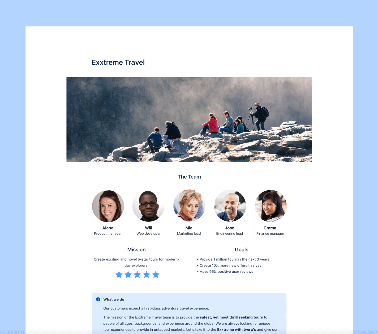 Sample space template