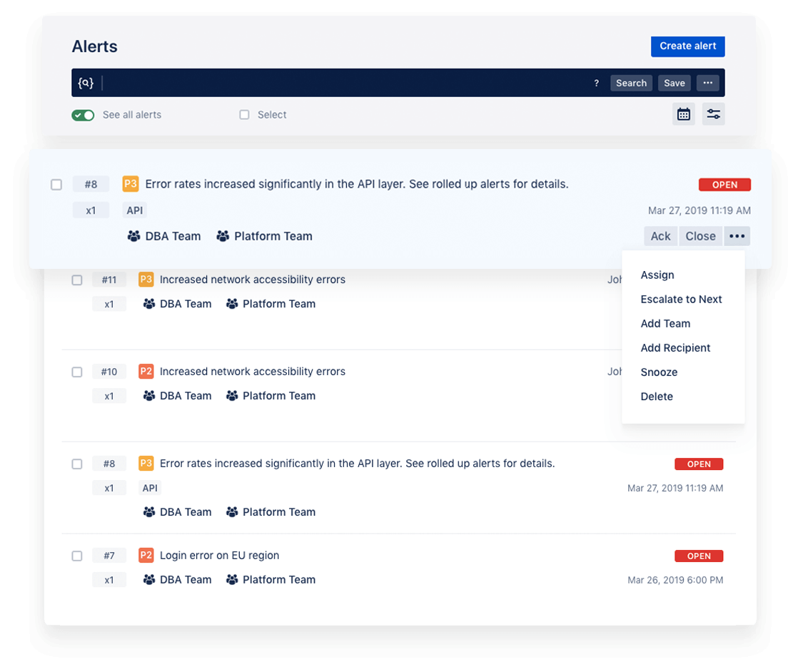 Screenshot eines Dashboards