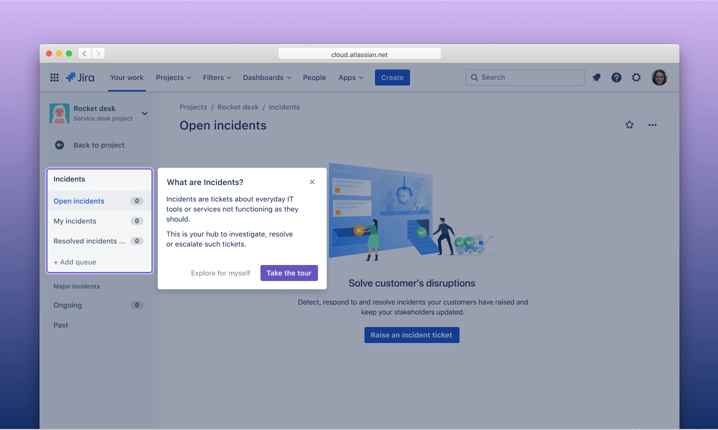 Incident hub within JSM