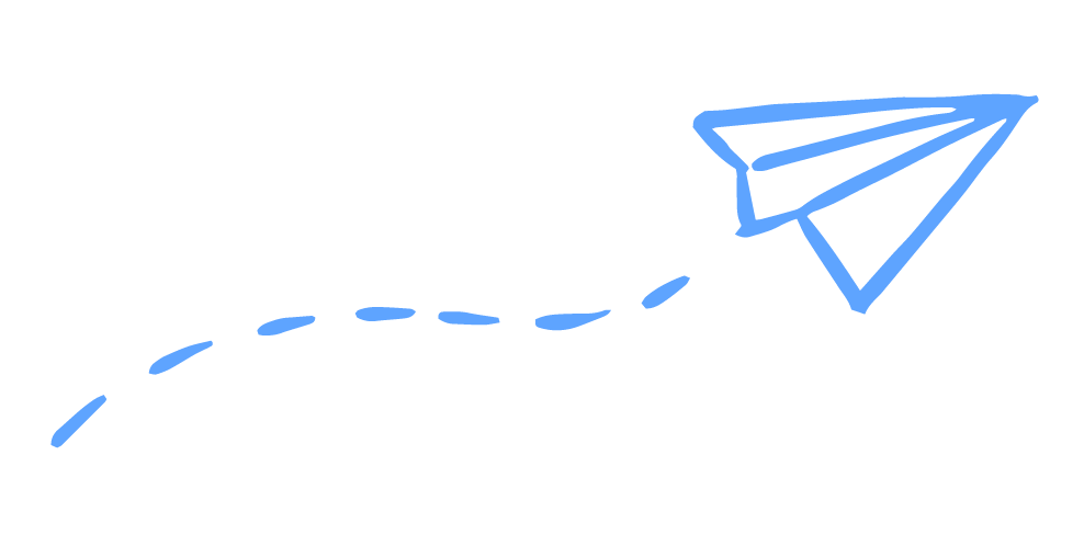 Paper airplane flying