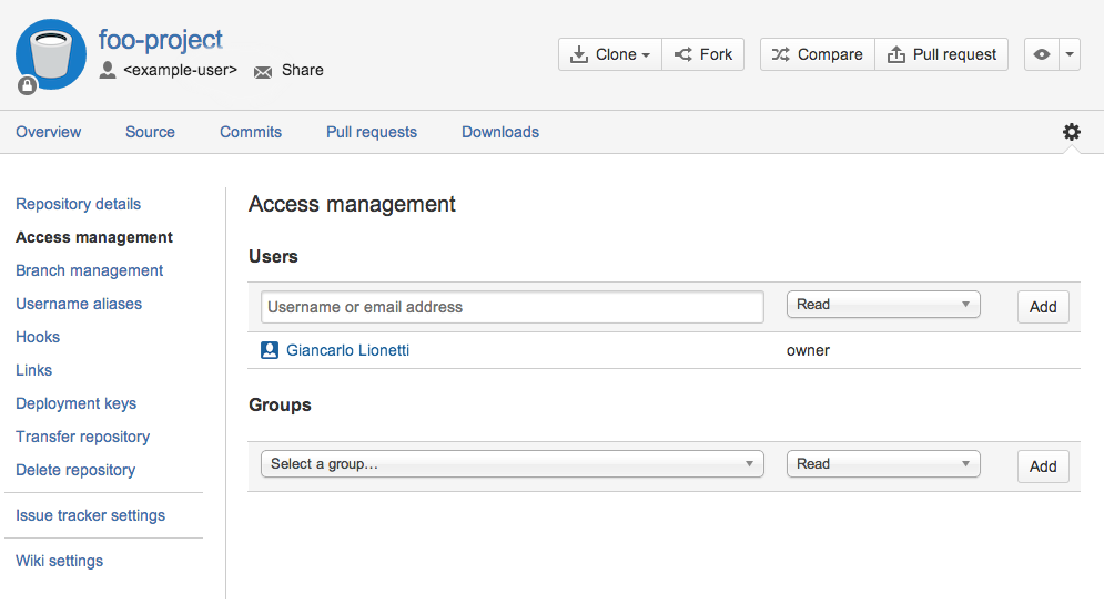 Migración a Git: Gestión de acceso de los repositorios Git