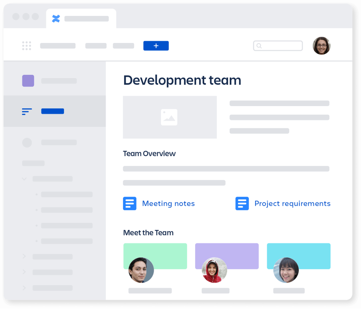 Team Space Homepage on Confluence
