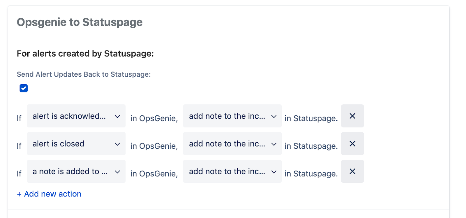 从 Opsgenie 到 Statuspage 的警报