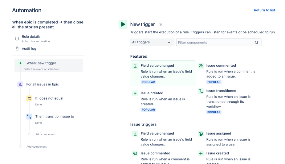 Automation view.