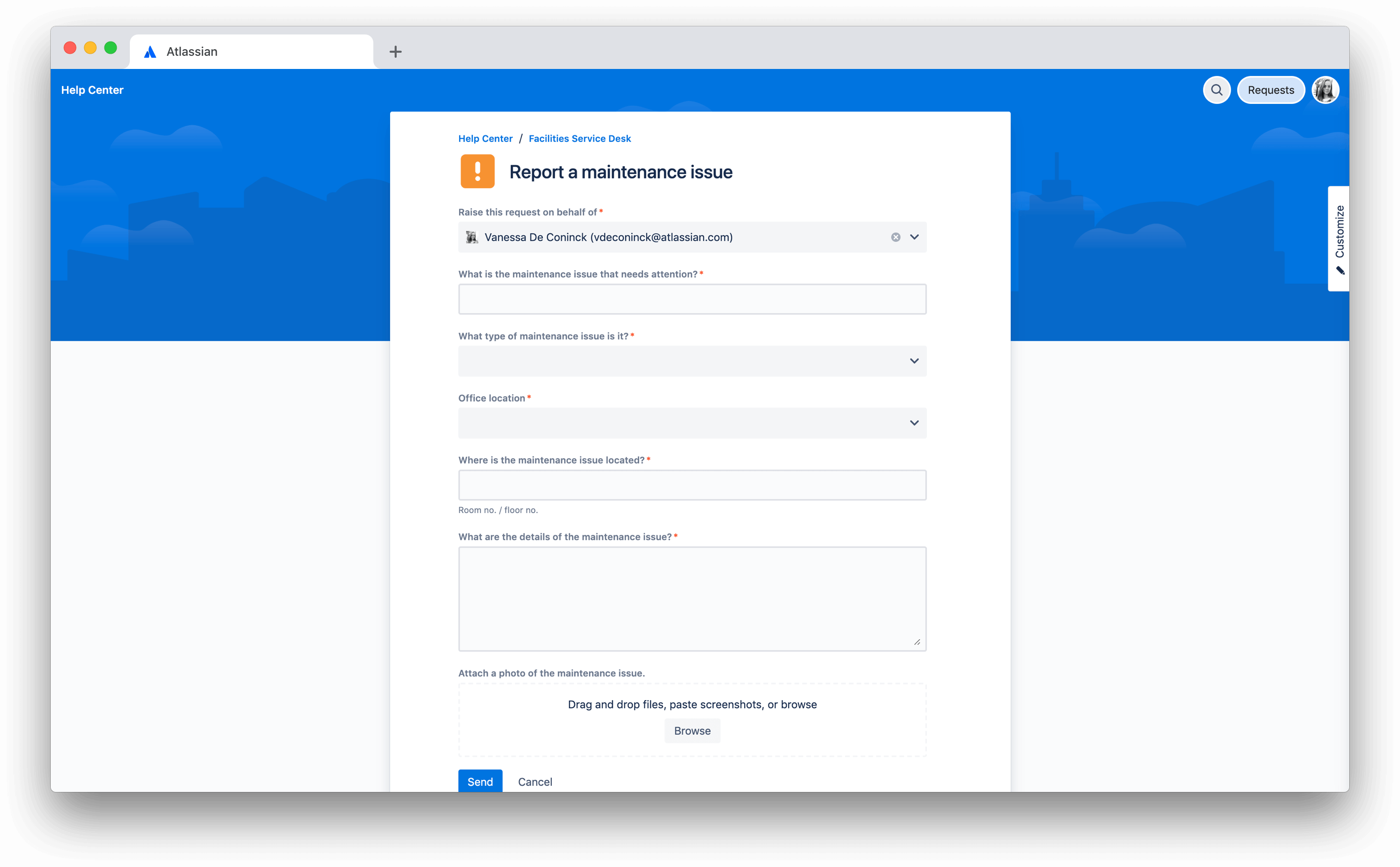 Jira Service Desk ticket portal