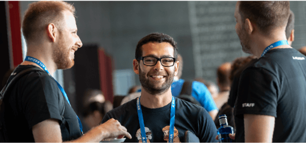 Three Atlassians smiling