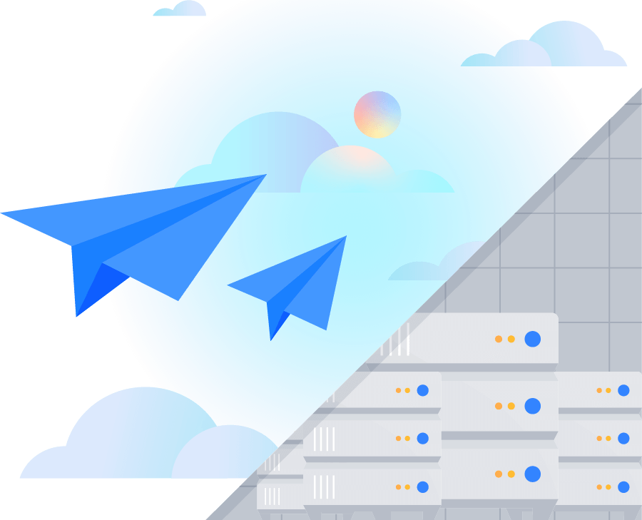 Illustrazione di Cloud e Data Center a confronto