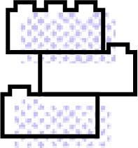 Stacked blocks icon