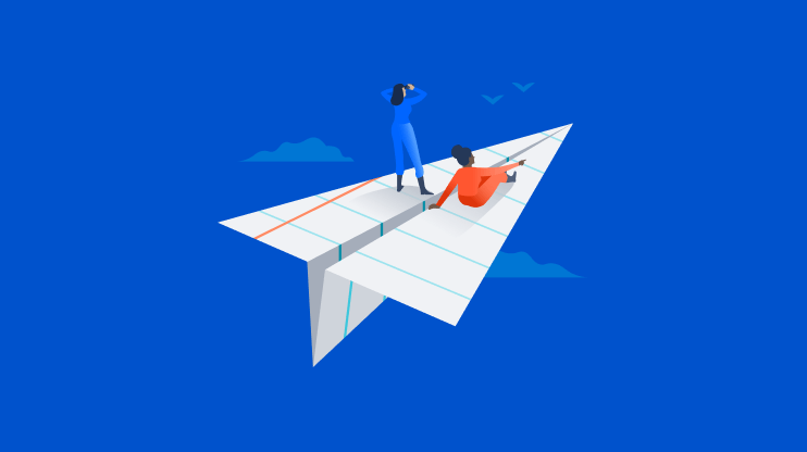 Paper plane illustration