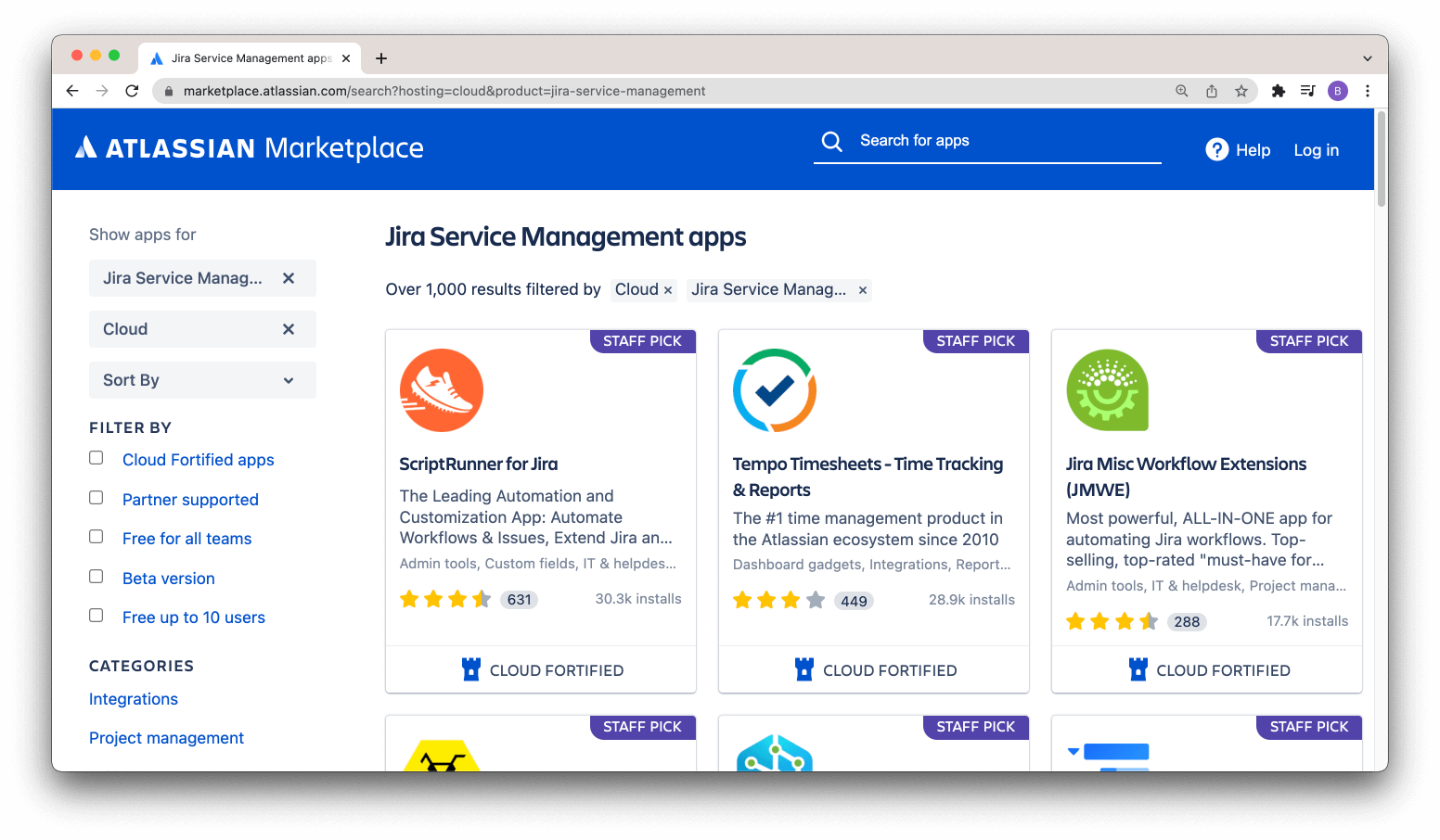 Приложения Marketplace