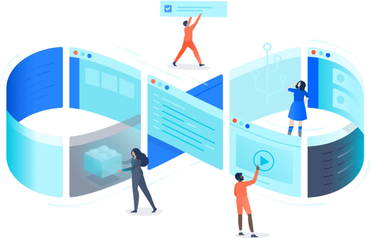 Personnages d'une équipe informatique
