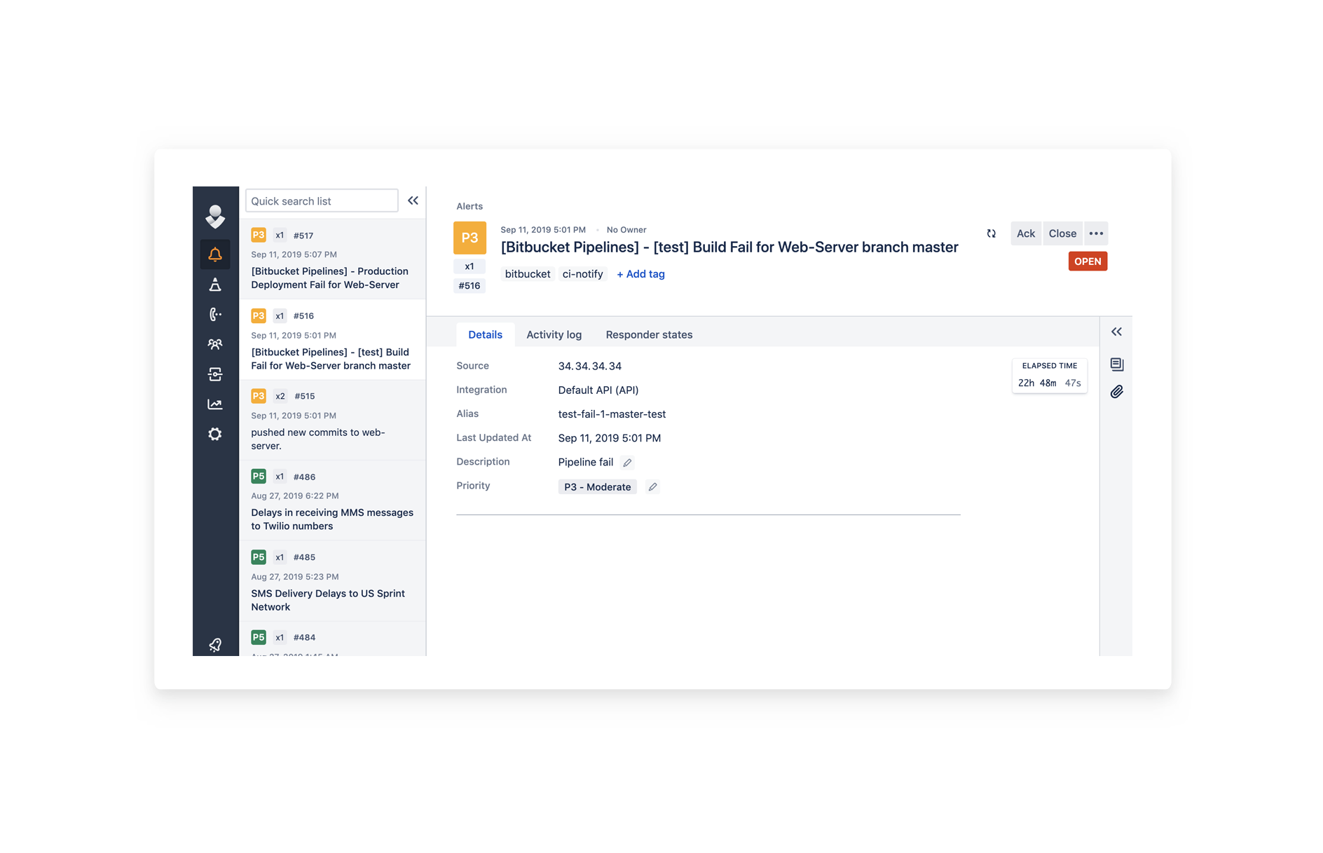Integração Opsgenie/Bitbucket