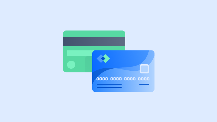 Vorder- und Rückseite einer Kreditkarte