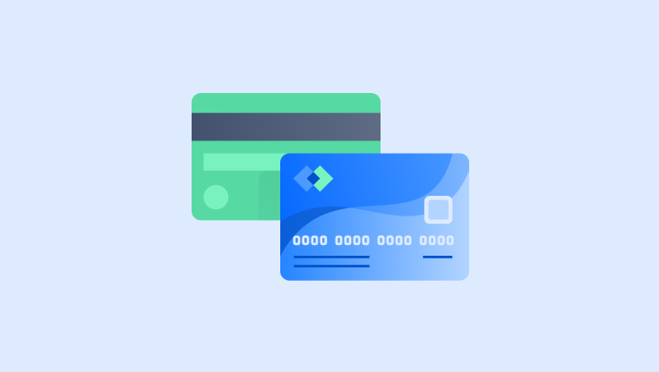 Anverso y reverso de una tarjeta de crédito
