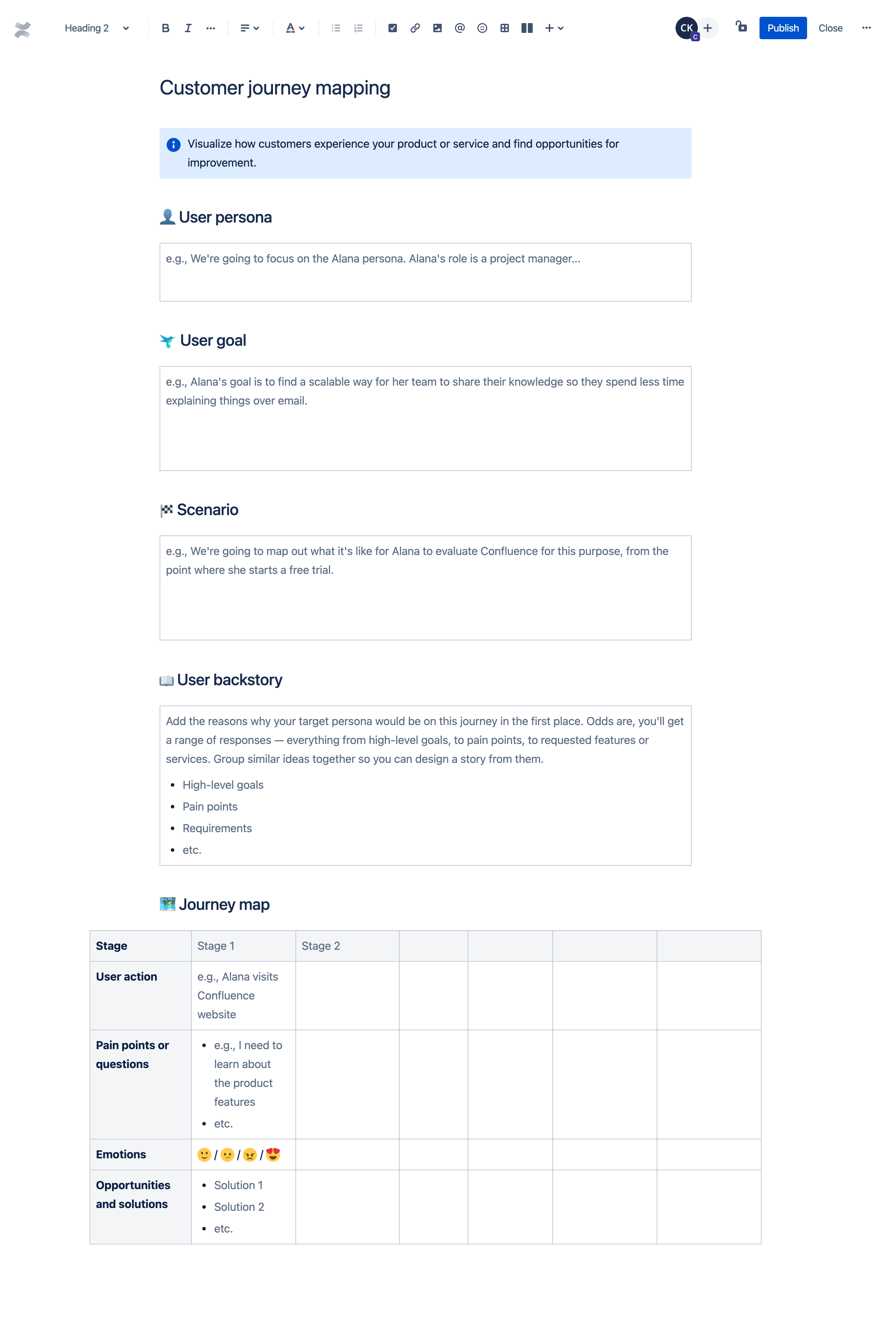 고객 여정 매핑 템플릿 | Atlassian