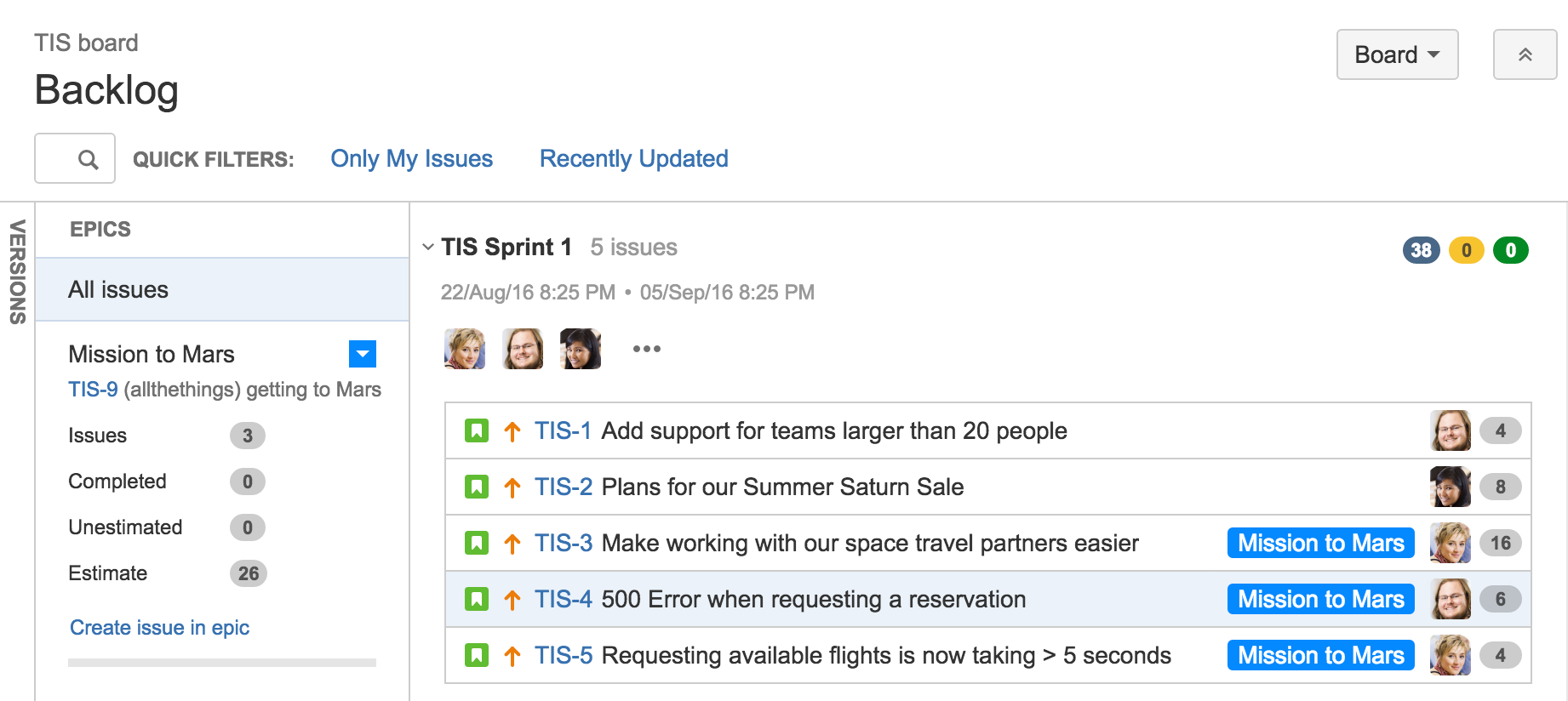View the epics panel | Atlassian Agile Coach
