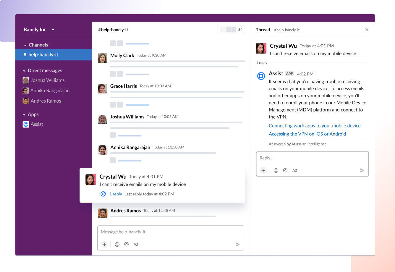 Slack screenshot