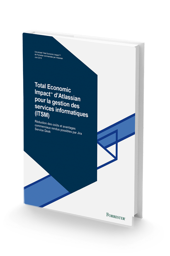 Couverture du document PDF sur l'étude « Total Economic Impact™ sur les solutions ITSM d'Atlassian »