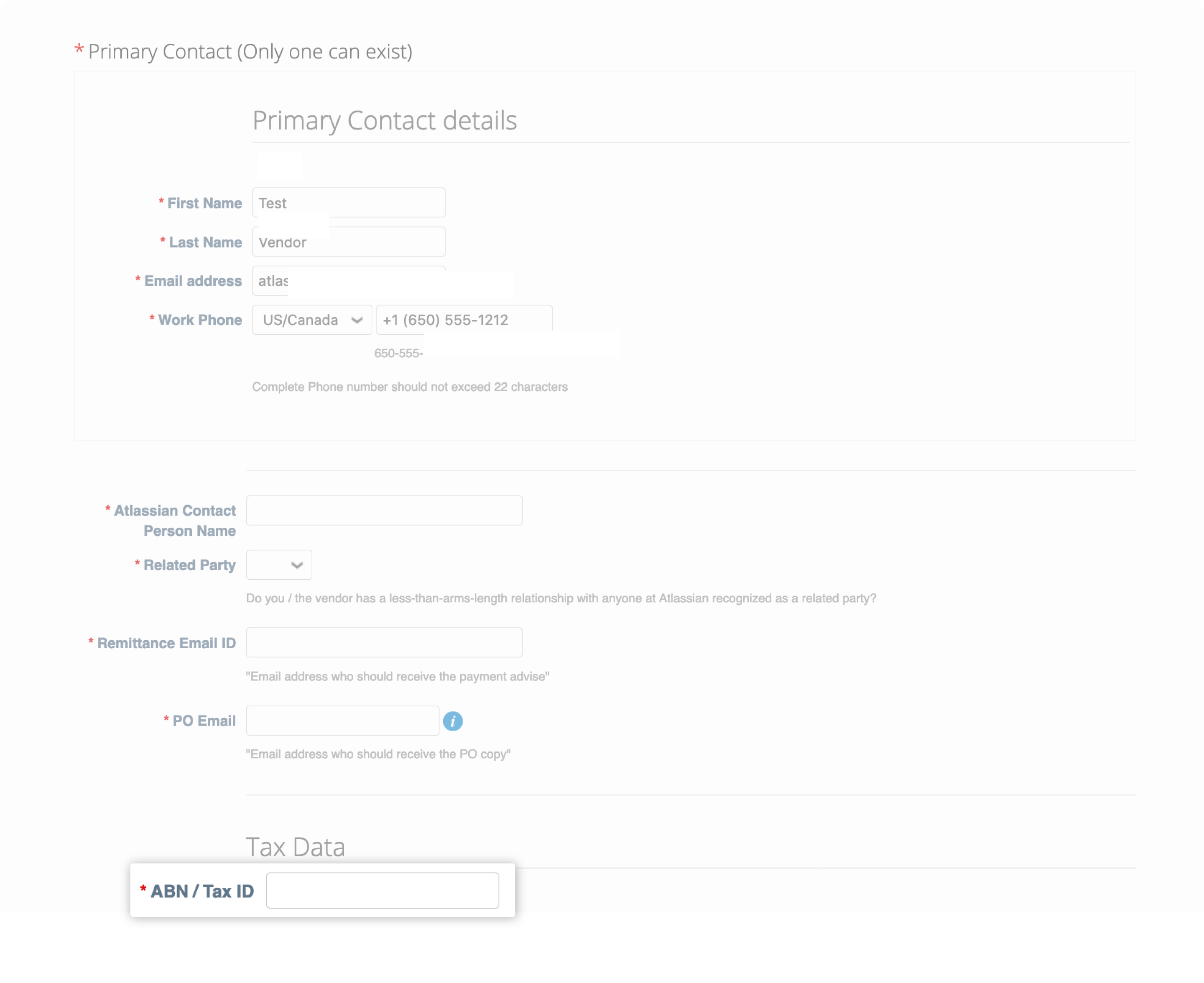 Australia tax form