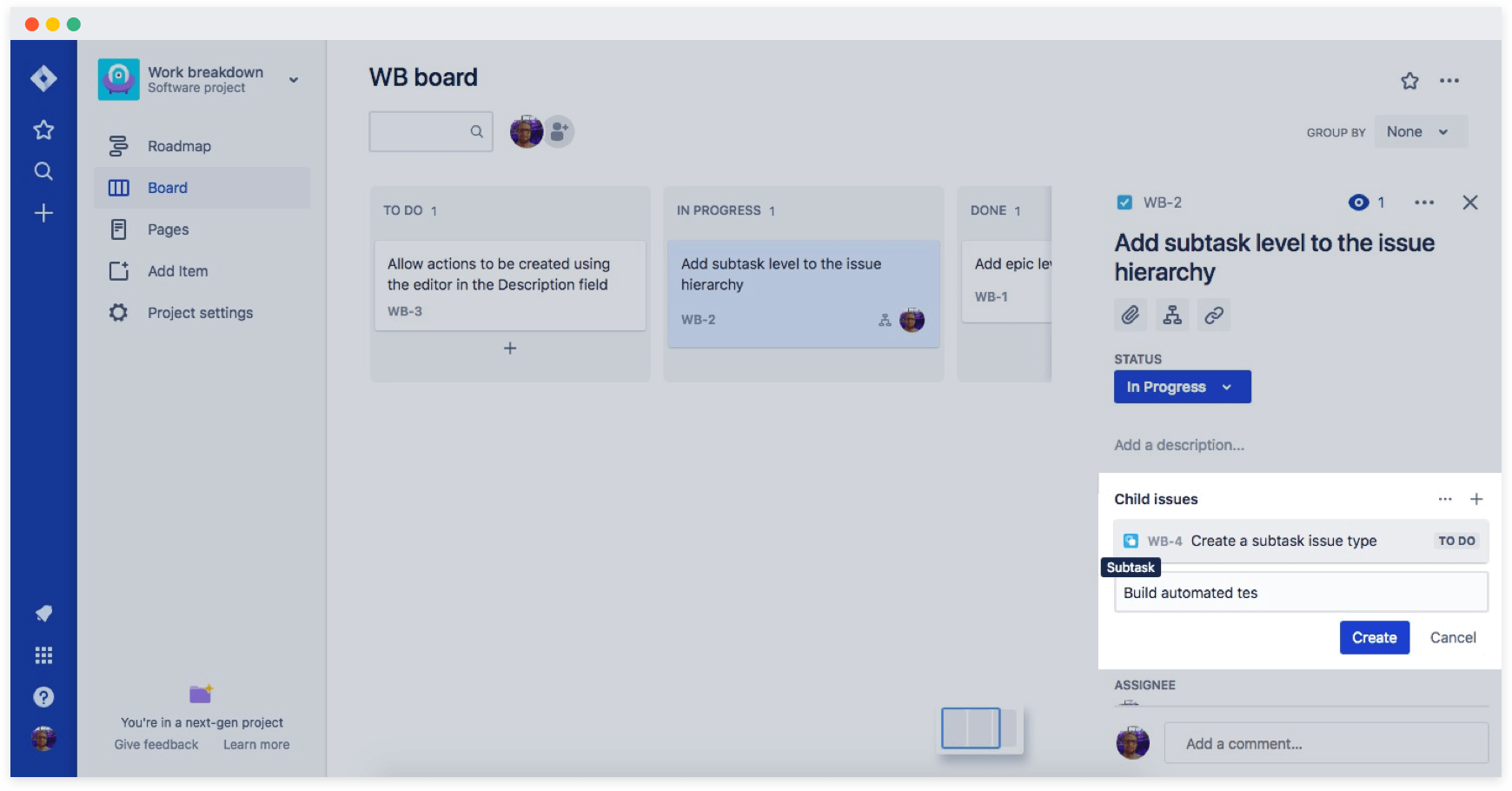 Divizarea activității în subactivități