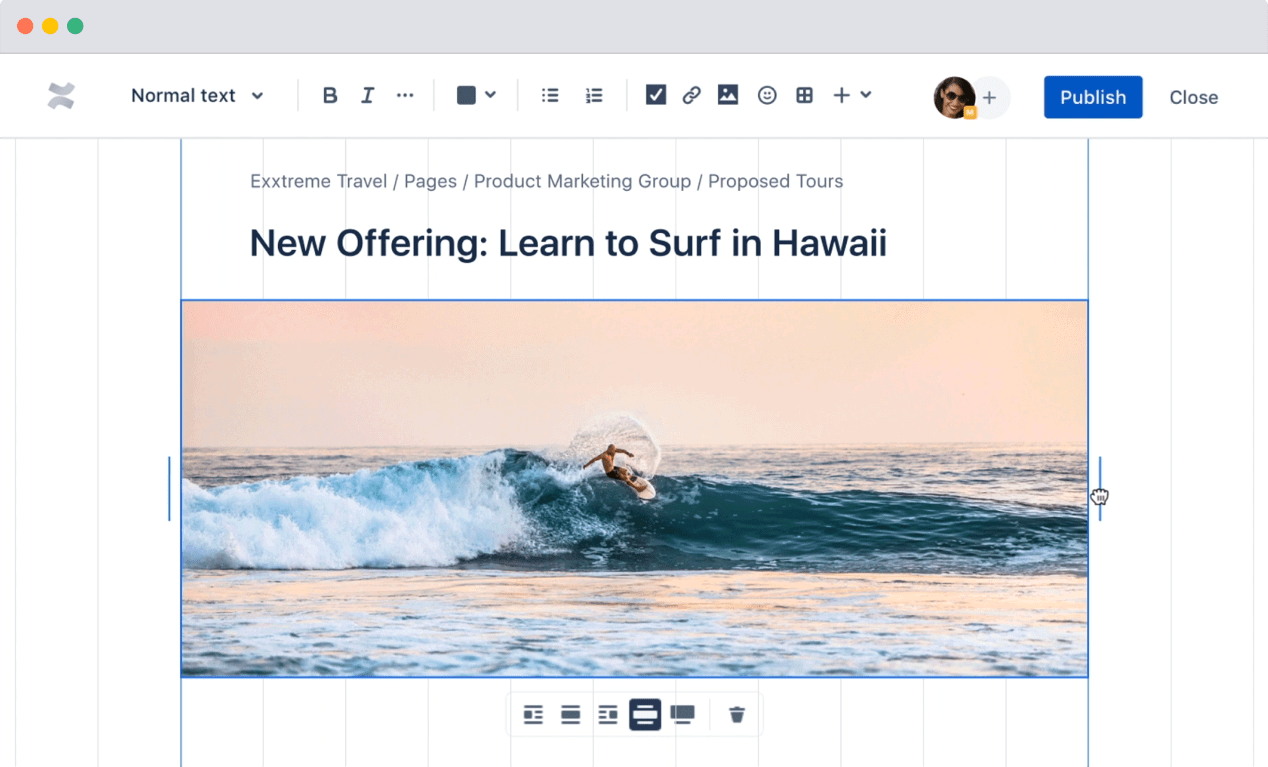 Editor do Confluence Cloud