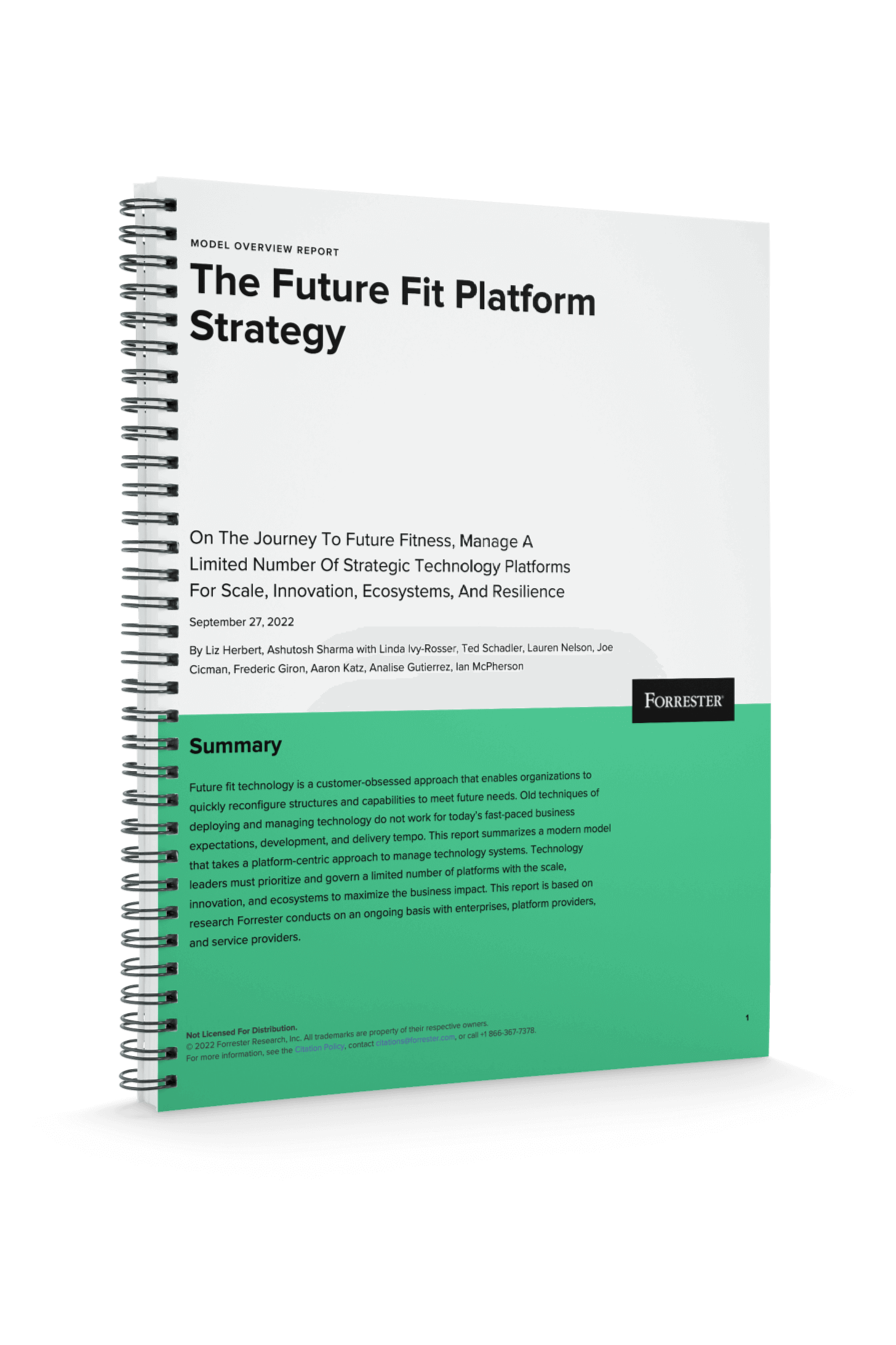 Forrester Report: Future Fit Platform Strategy ebook cover