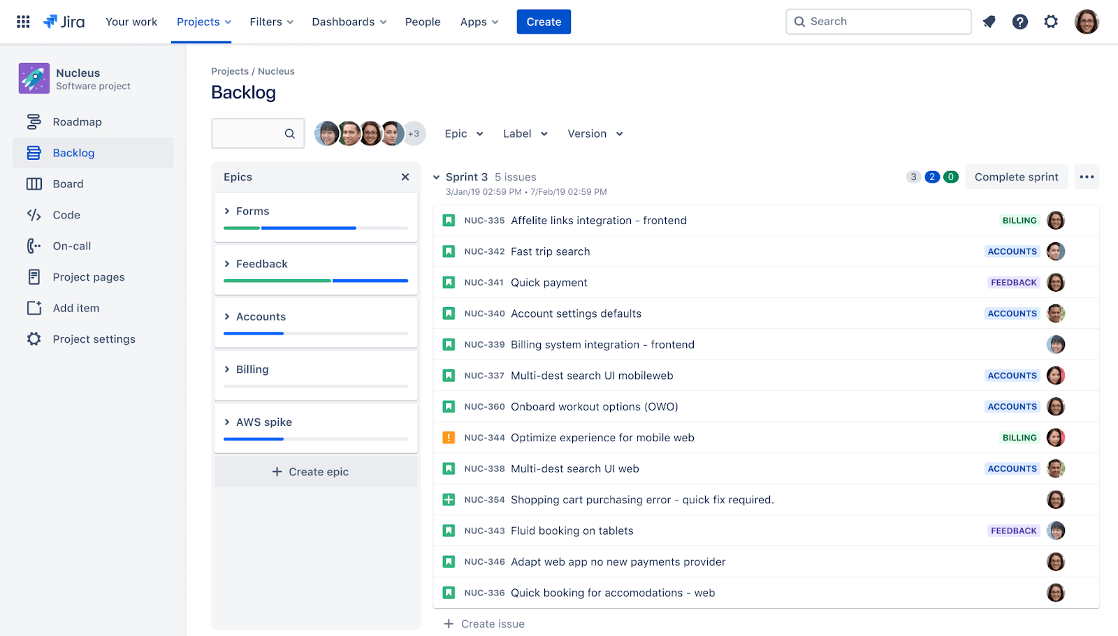 Jira のバックログ