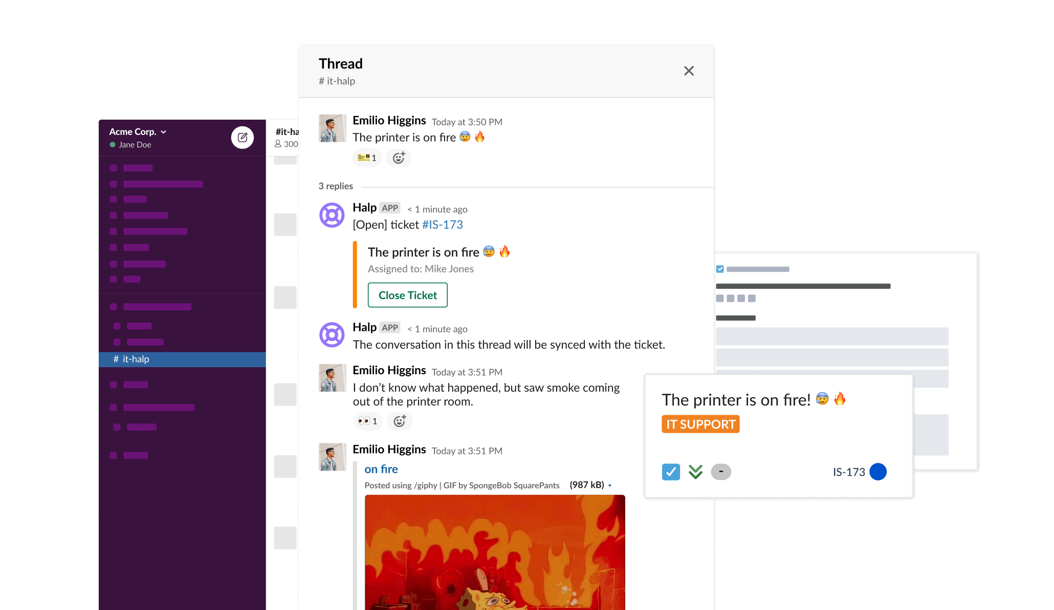 Turn messages into tickets