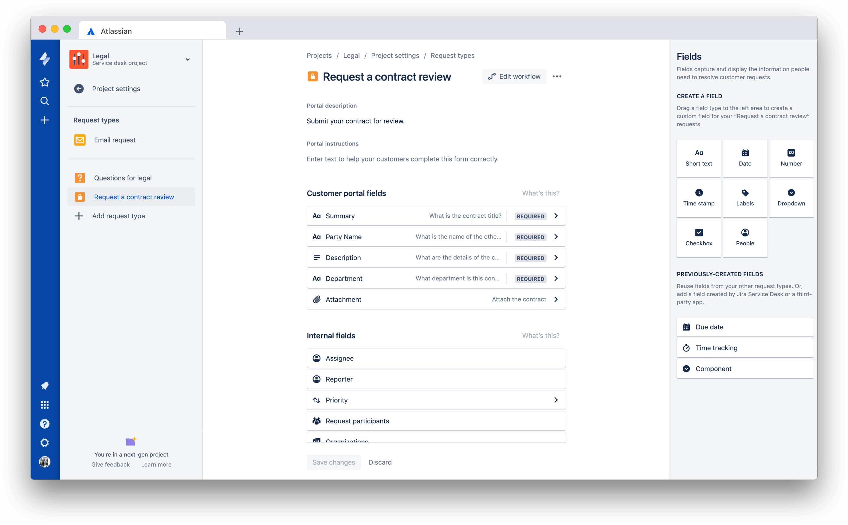 jira project management template