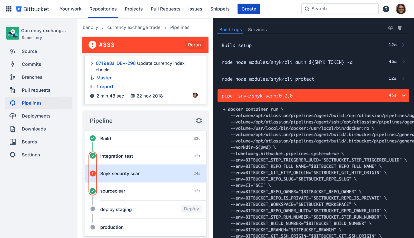 Snyk Security for Bitbucket Cloud