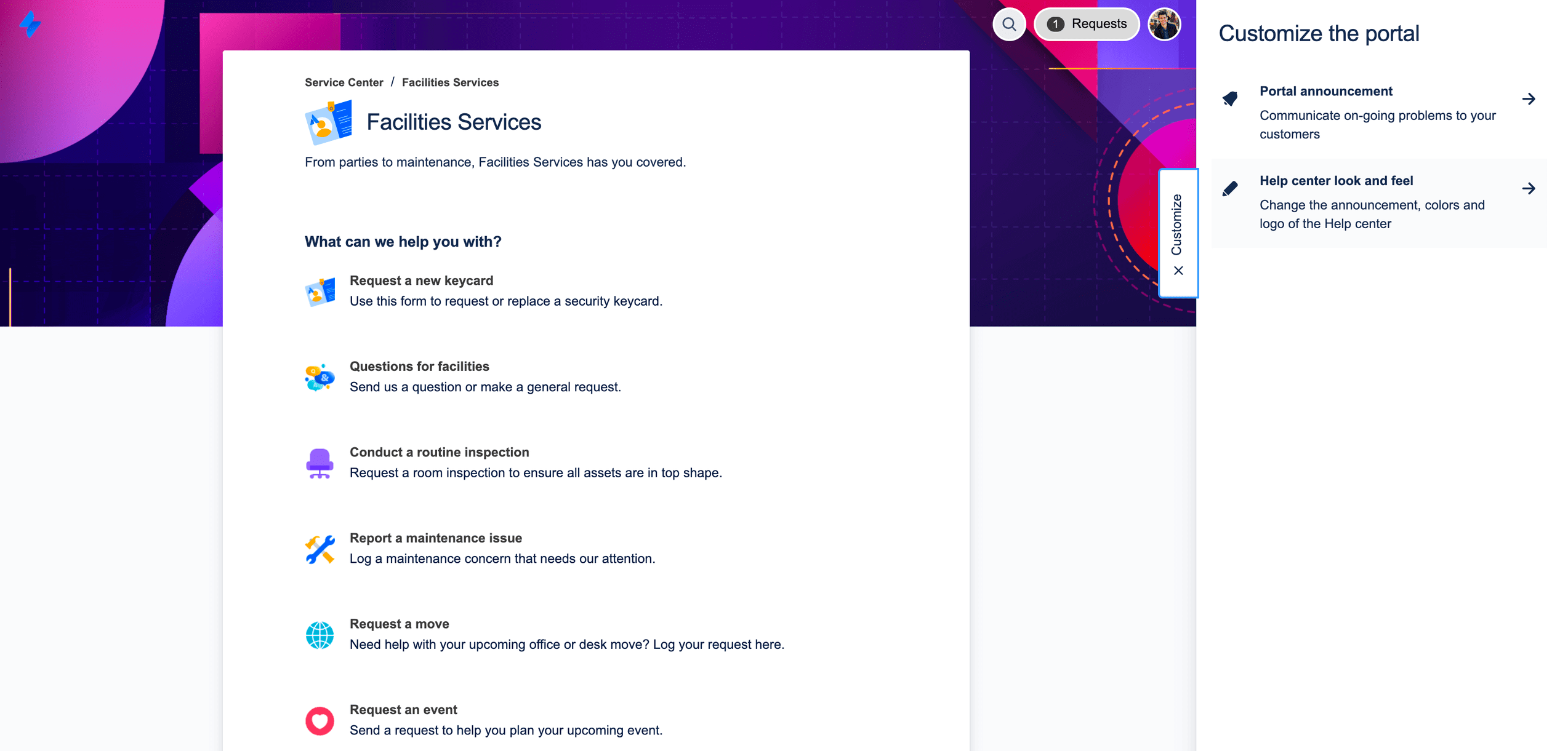 Change requests screenshot