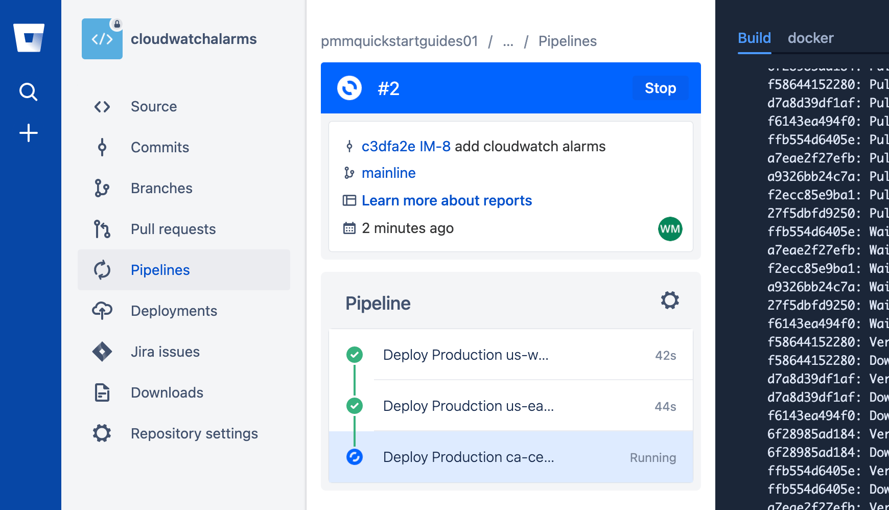 Screenshot di creazione delle pull request