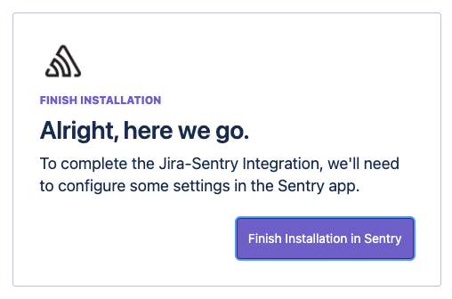 Finish installation in Sentry (Завершить установку в Sentry)