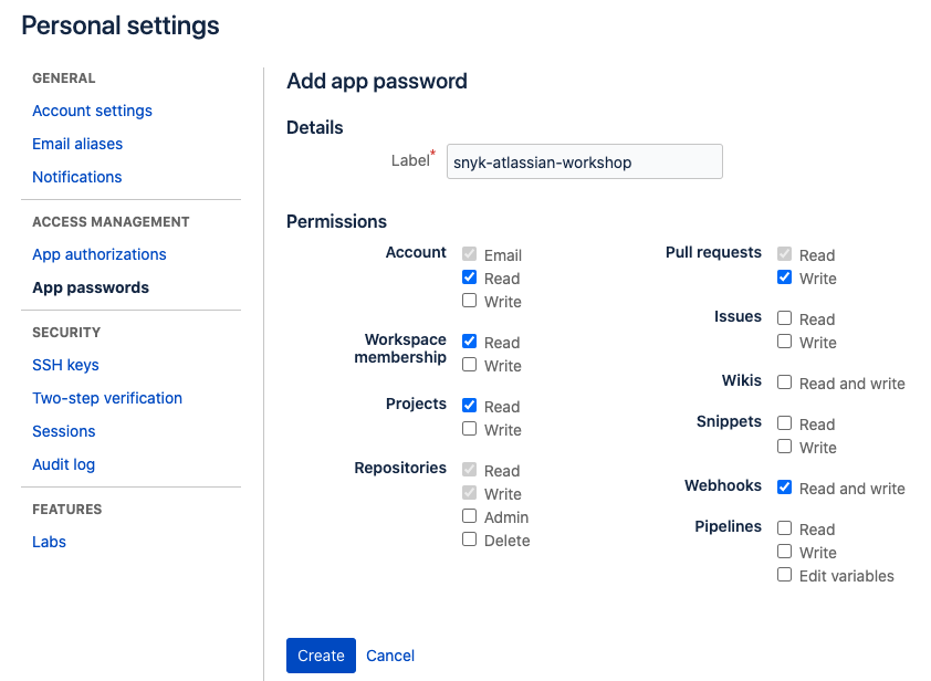 app password window